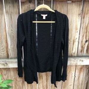 Banana republic black open drape cardigan size XL